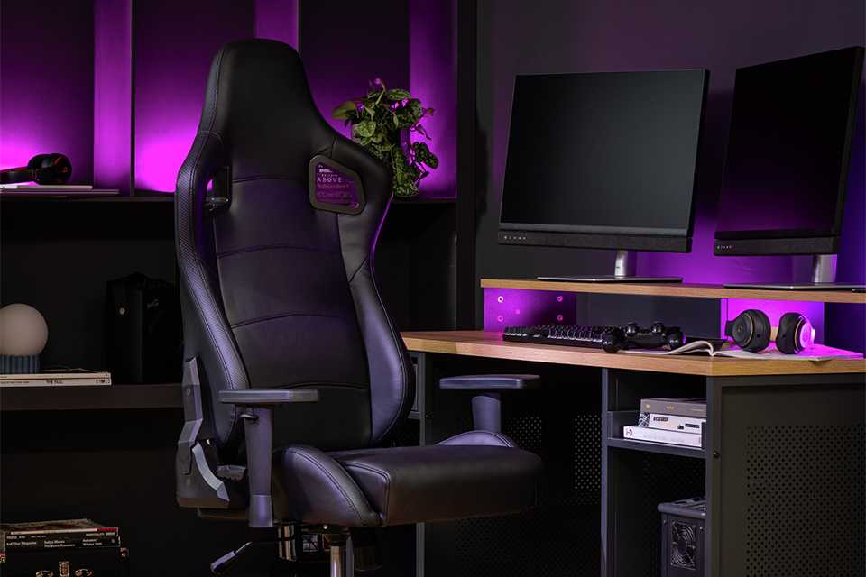 Black gaming chair.