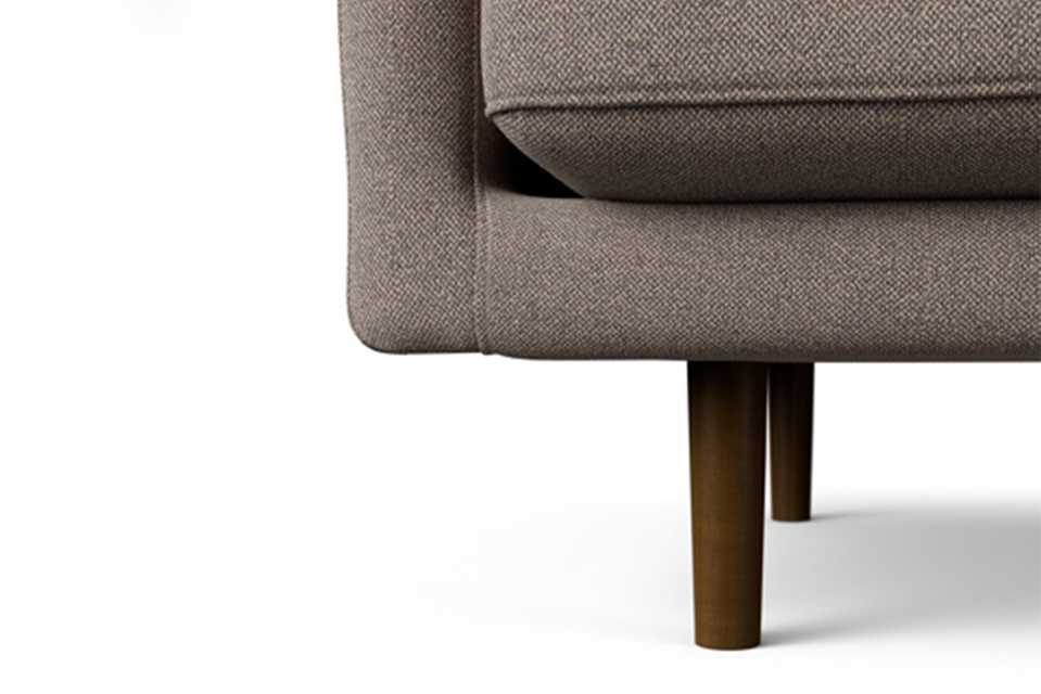 Habitat made to order sofa foot in walnut.