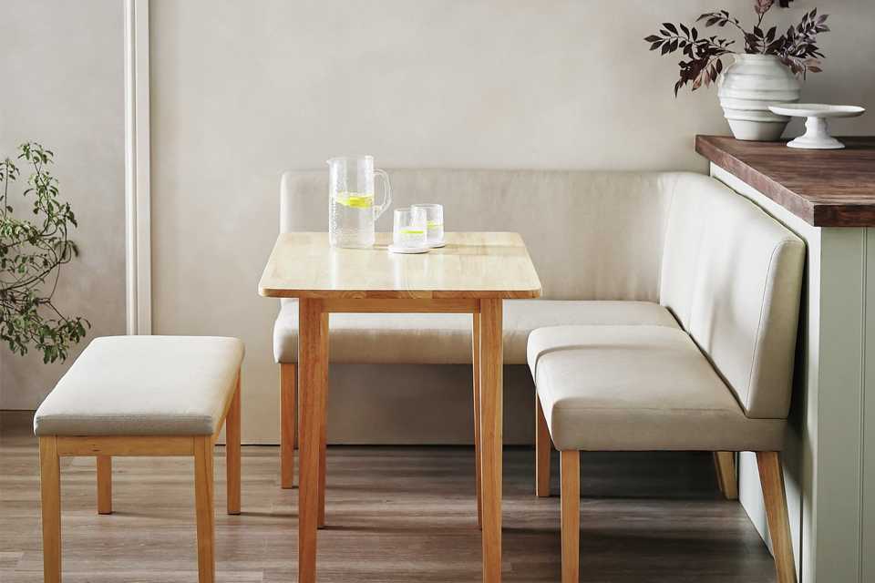 Habitat Conny natural table and bench set.