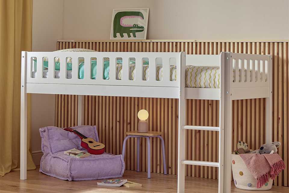 A Habitat Ronnie midsleeper in white.