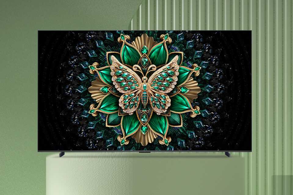 A 98 inch TCL P745K 4K Google TV in a living room setup.