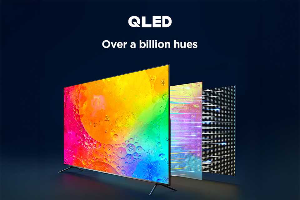 TCL QLED display showing depth, detail and colour.
