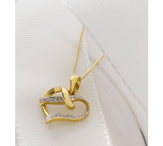 Buy 9ct Gold Diamond Accent Heart Pendant at Argos.co.uk Your Online