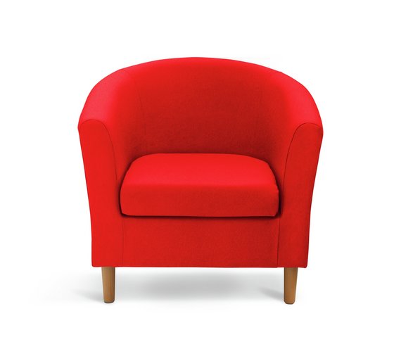 Buy HOME Fabric Tub Chair - Red at Argos.co.uk - Your Online Shop for
