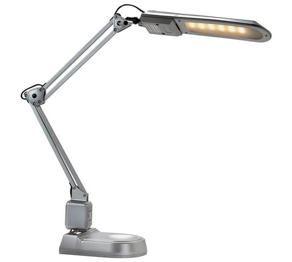 Buy Collection LED Desk Lamp Silver at Argos.co.uk Your Online Shop