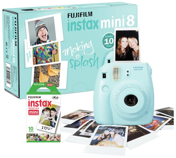 Buy Fujifilm Instax Mini 8 Instant Camera with 10 Shots Blue at Argos