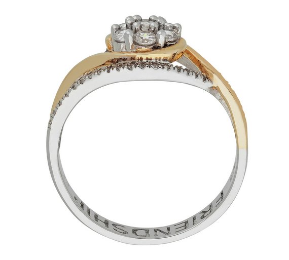 Buy Sterling Silver TwoTone Cubic Zirconia Cluster Ring at Argos.co.uk Your Online Shop for