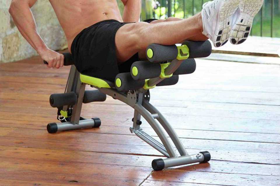 A man using WonderCore 2 home multi gym.