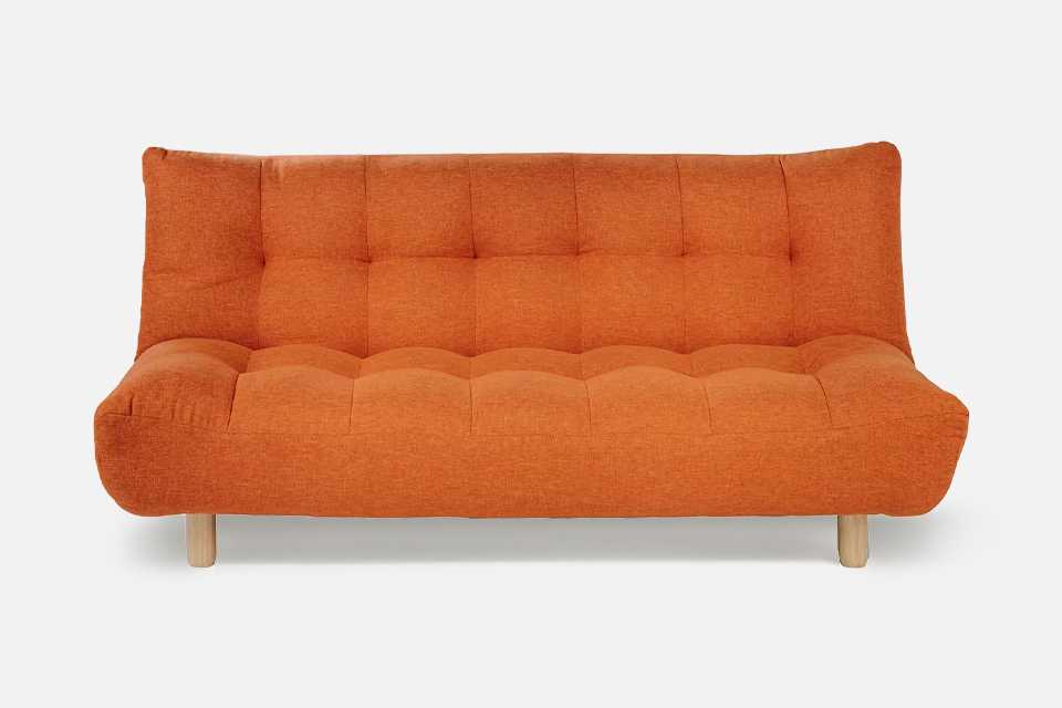 Habitat Kota 3 Seater Fabric Sofa Bed - Orange.