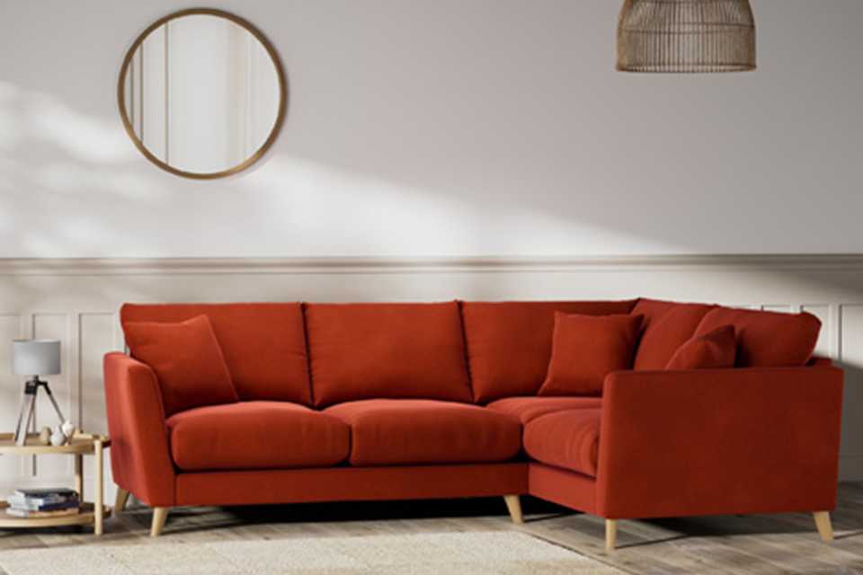 Virgil 2 seater sofa in natural fabric.