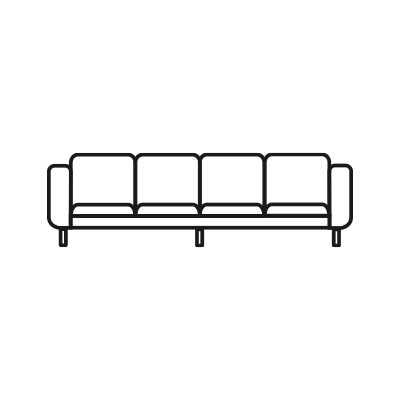 Habitat made to order 4 seater sofa.