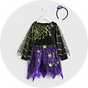 flat lay of fancy dress costume