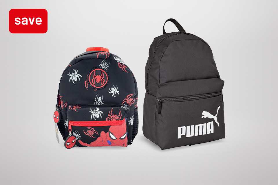 Save up to 1/2 price on selected backpacks.