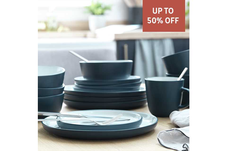 Save up to 50% on selected cooking & dining.