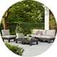 Grey patio sets.