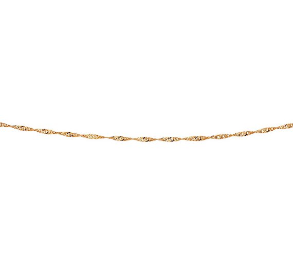 Buy 9ct Gold Solid Diamond Cut Twisted Curb Chain at Argos.co.uk Your