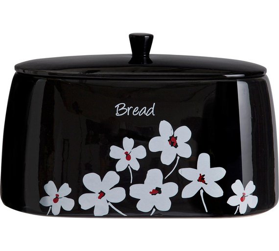 Buy HOME Black Scatter Floral Bread Bin at Argos.co.uk Your Online