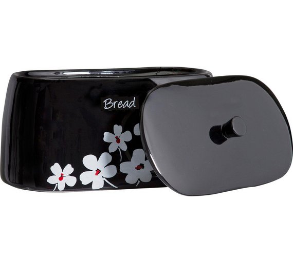 Buy HOME Black Scatter Floral Bread Bin at Argos.co.uk Your Online Shop for Bread bins