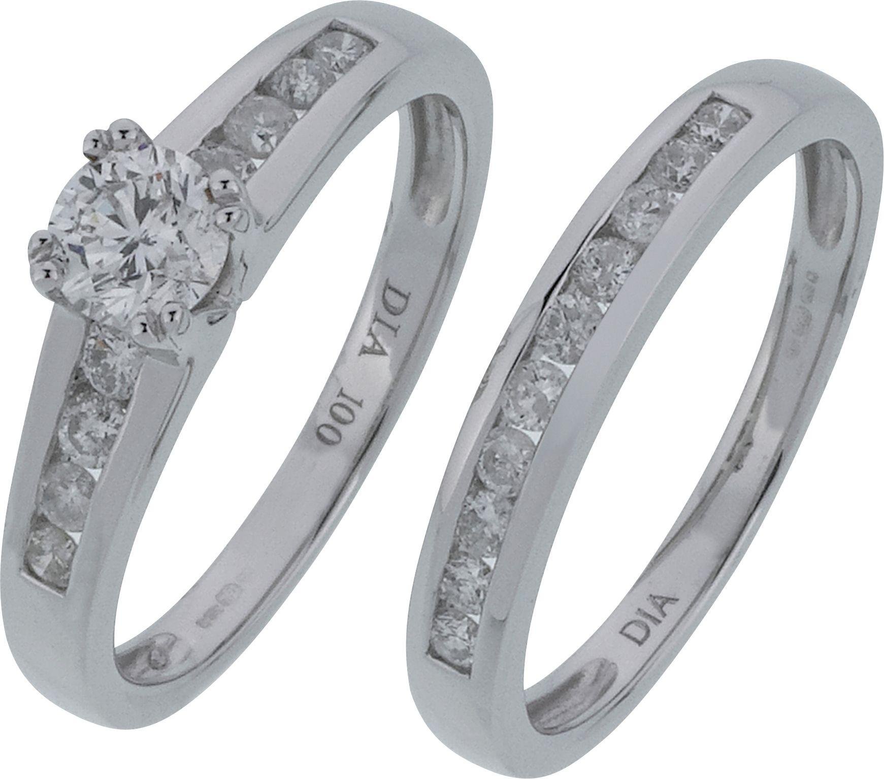 Made For You - 18 Carat White Gold 1 Carat Diamond - 2 Ring Set - R Review