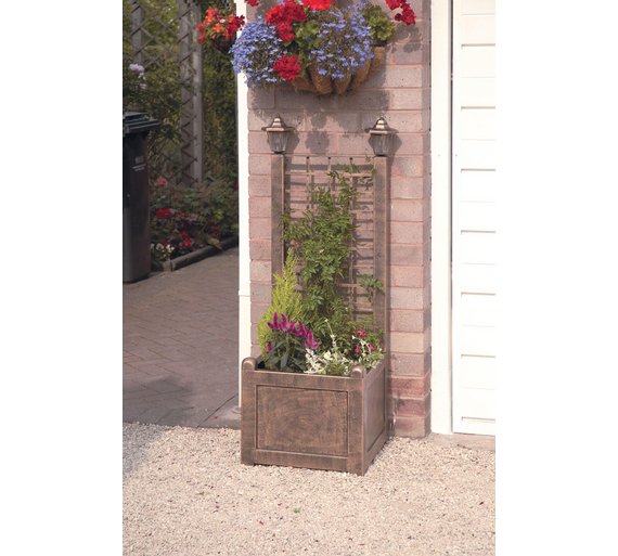 Buy Bronze Effect Trellis Planter with Solar Lanterns at Argos.co.uk