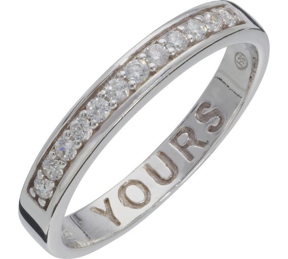 Buy Sterling Silver Cubic Zirconia 2 Piece Eternity Ring Set at Argos