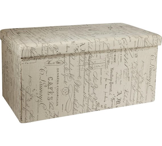 Buy HOME Large Fabric Ottoman Script at Argos.co.uk Your Online