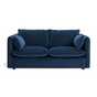 Willow velvet 3 seater sofa in blue.
