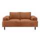 Julien 2 seater sofa in orange velvet.