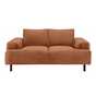 Julien 2 seater sofa in orange velvet.