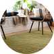 Habitat Noodle Shaggy Plain Olive Green Rug.