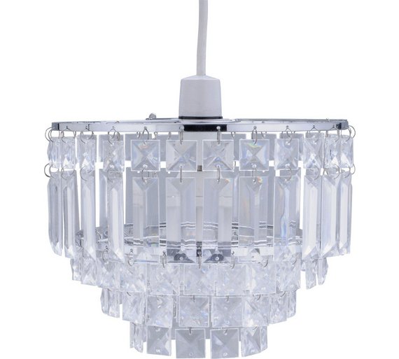 Buy Collection Olivia Beaded Shade Chrome and Clear at Argos.co.uk
