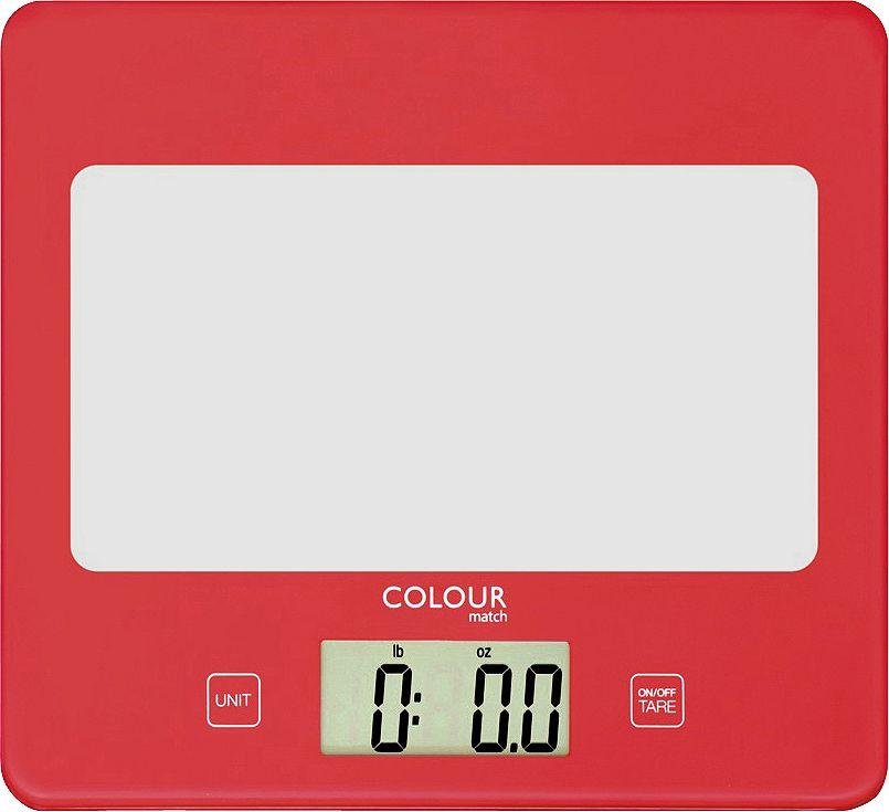 ColourMatch - Square Digital Kitchen Scale - Poppy Red Review