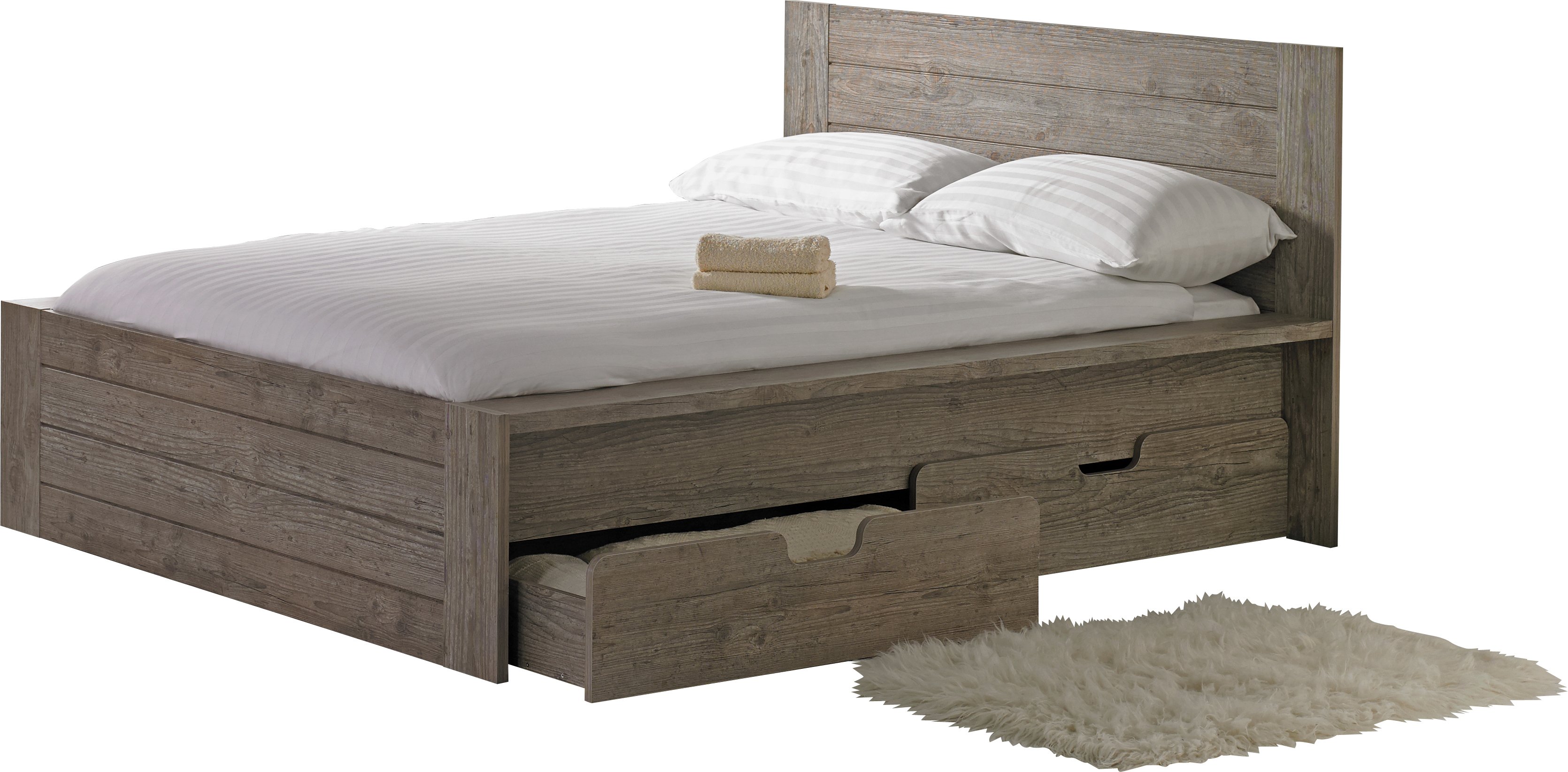 Collection Seattle Kingsize 2 Drawer Bed Frame - Smokey Oak Review