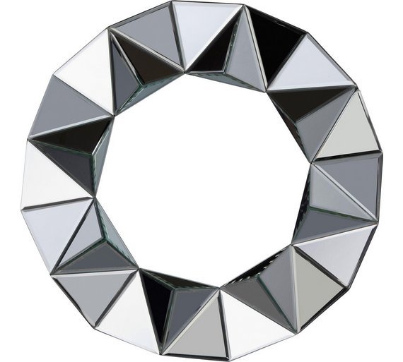 Buy Heart of House Ebury Round Faceted Wall Mirror Silver Mirrors