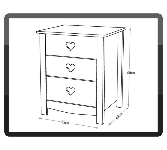 Buy Collection Mia 3 Drawer Bedside Chest White at Argos.co.uk Your