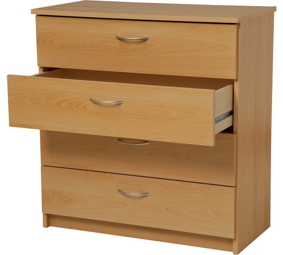 Buy Collection Cheval 4 Drawer Chest Beech Effect at Argos.co.uk