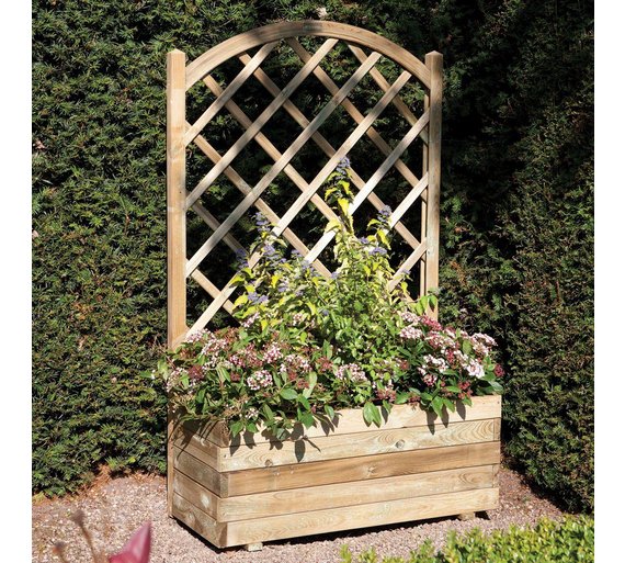 Buy Rowlinson Rectangular Planter with Lattice at Argos.co.uk Your