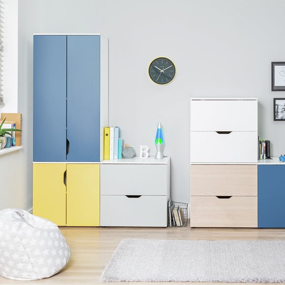 Argos Home Pod 2 Door Short Wardrobe - Blue.