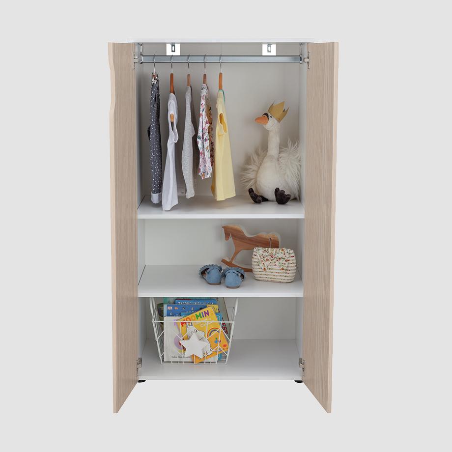 Argos Home Pod 2 Door Short Wardrobe - Acacia Effect.