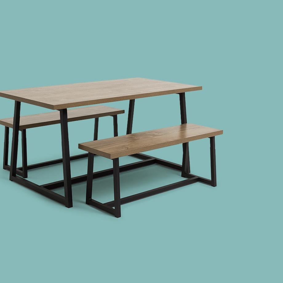 Bench dining set.