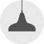 Ceiling lighting icon.
