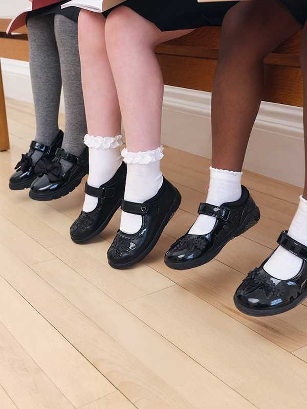 School shoes. School shoes that are a stylish yet comfortable choice for their active school days.