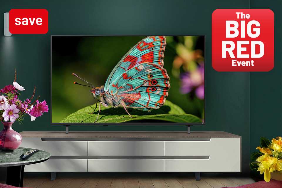 The Big Red Event. Save up to 20% on selected TVs and TV accessories with codes RED10, RED20, RED30 or RED50.