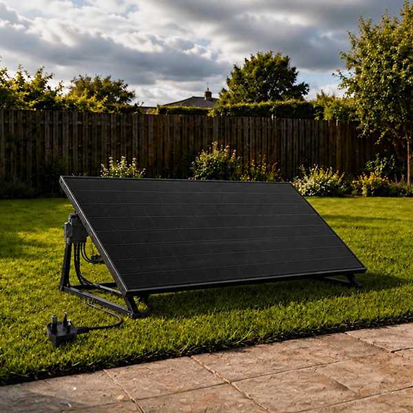 What is plug & play solar? Plug and play solar is a new and simple small solar energy system designed to connect to a home through a mains socket.