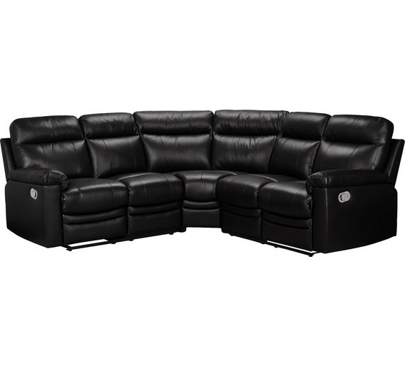 Buy Collection New Paolo Manual Recliner Corner Sofa Black at Argos