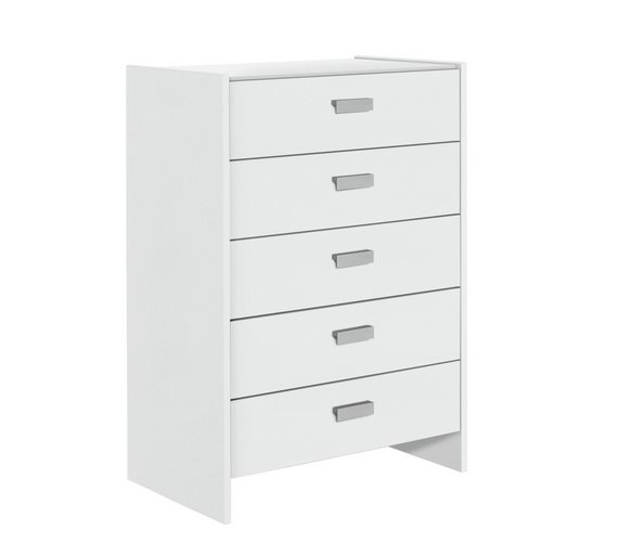 Buy HOME New Capella 5 Drawer Chest White at Argos.co.uk Your