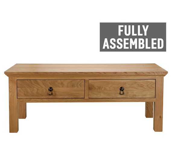 Buy Collection Knightsbridge 2 Drw Coffee Table Oak/Oak Veneer at