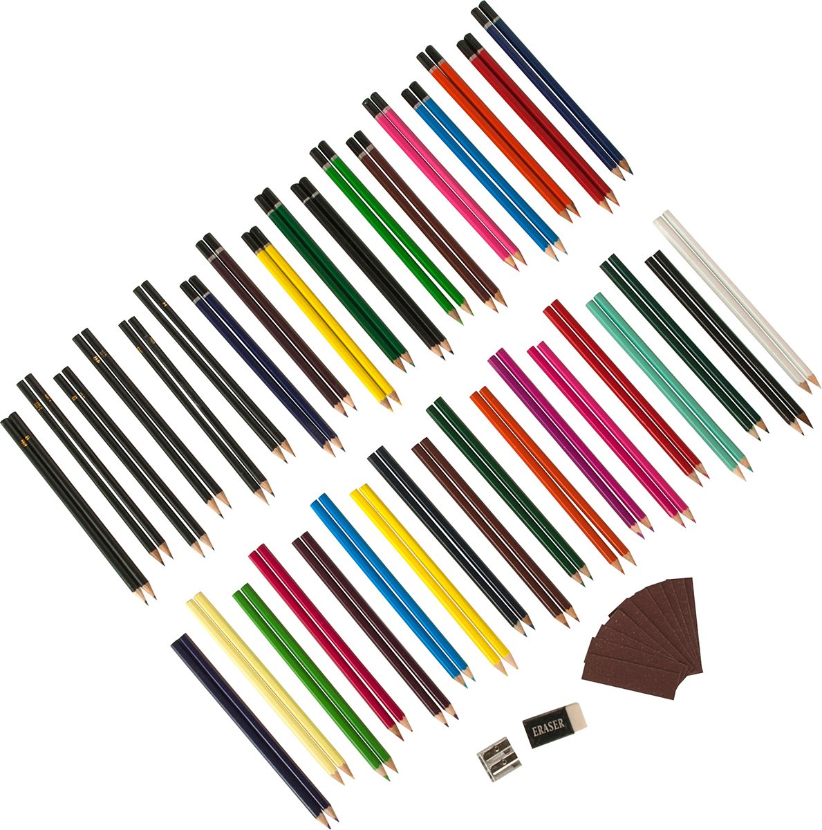 Buy YXSH Pencil Dark Wooden Caddy Kit 75 Pieces Art sets and