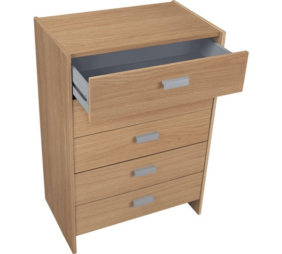 Buy HOME New Capella 5 Drawer Chest Oak Effect at Argos.co.uk Your