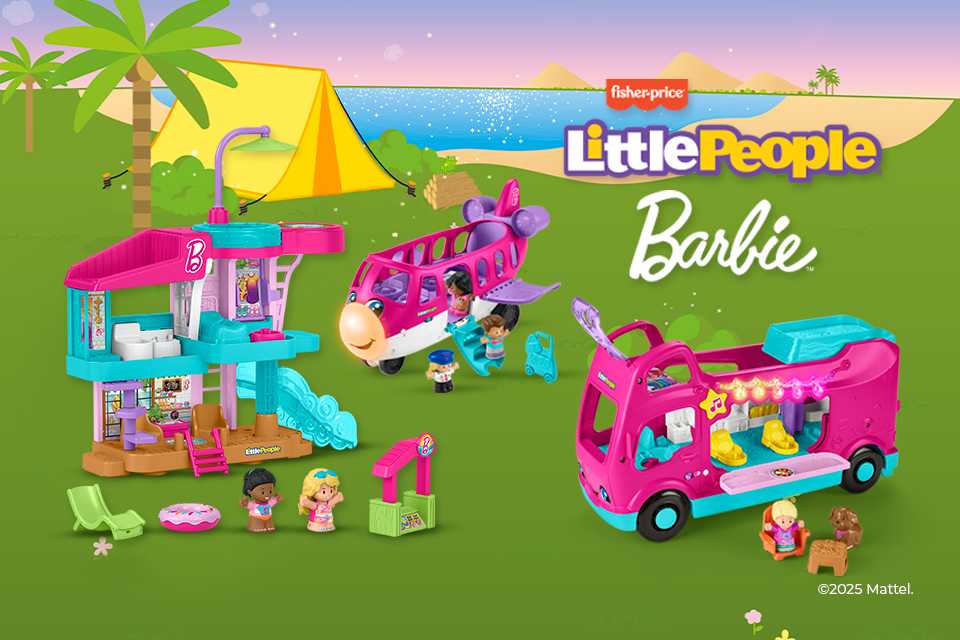 A Barbie Little People toy set.